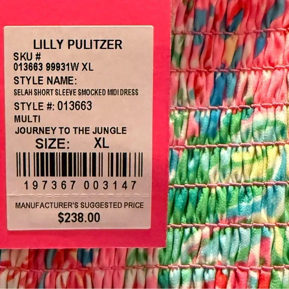 🆕 Lilly Pulitzer Selah Short Sleeve Midi Dress - Picture 3 of 5